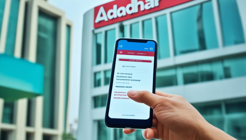 link Aadhaar via SMS